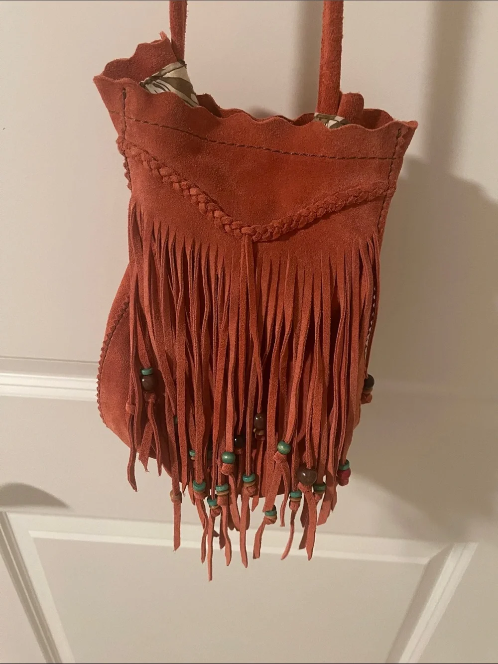 Lucky Brand a rust color Hobo bag 100% cow hide leather